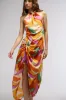 BOTANICAL BEAUTY PRINTED MIDI DRESS IN ORANGE MULTI sold by AKIRA