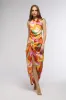 BOTANICAL BEAUTY PRINTED MIDI DRESS IN ORANGE MULTI sold by AKIRA