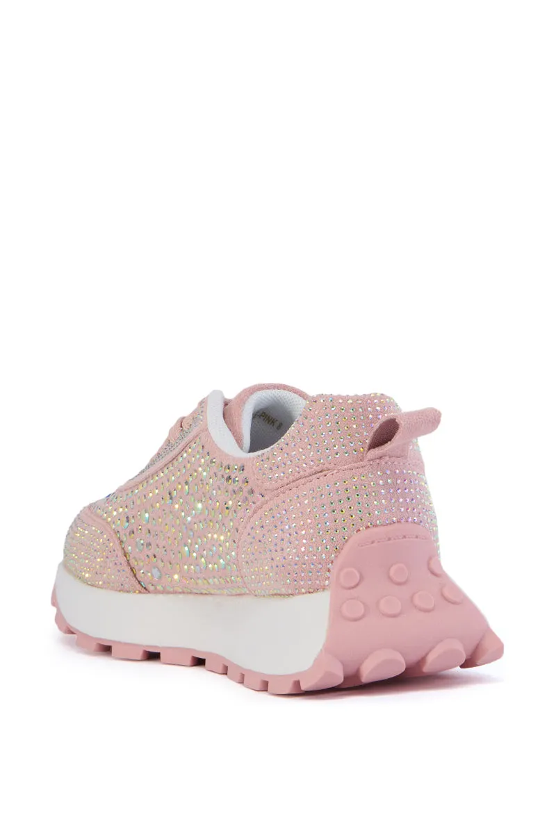 AZALEA WANG NIKOLE PINK EMBELLISHED SNEAKER sold by AKIRA product image thumbnail 4