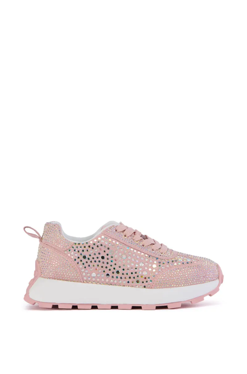 AZALEA WANG NIKOLE PINK EMBELLISHED SNEAKER sold by AKIRA product image thumbnail 2