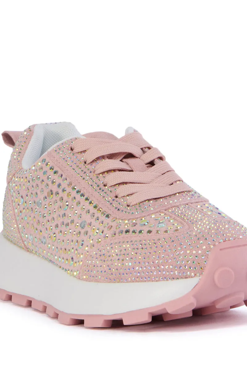 AZALEA WANG NIKOLE PINK EMBELLISHED SNEAKER sold by AKIRA product image thumbnail 5