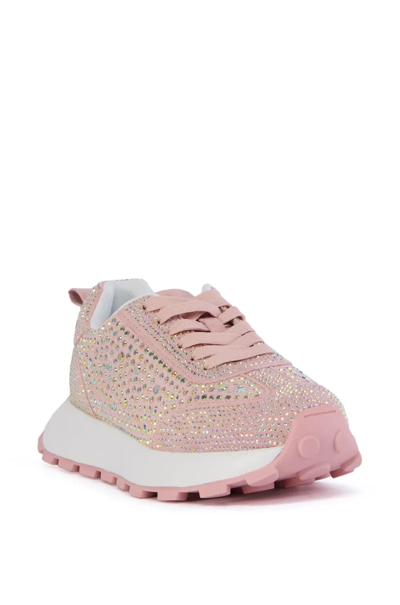 AZALEA WANG NIKOLE PINK EMBELLISHED SNEAKER sold by AKIRA product image thumbnail 3