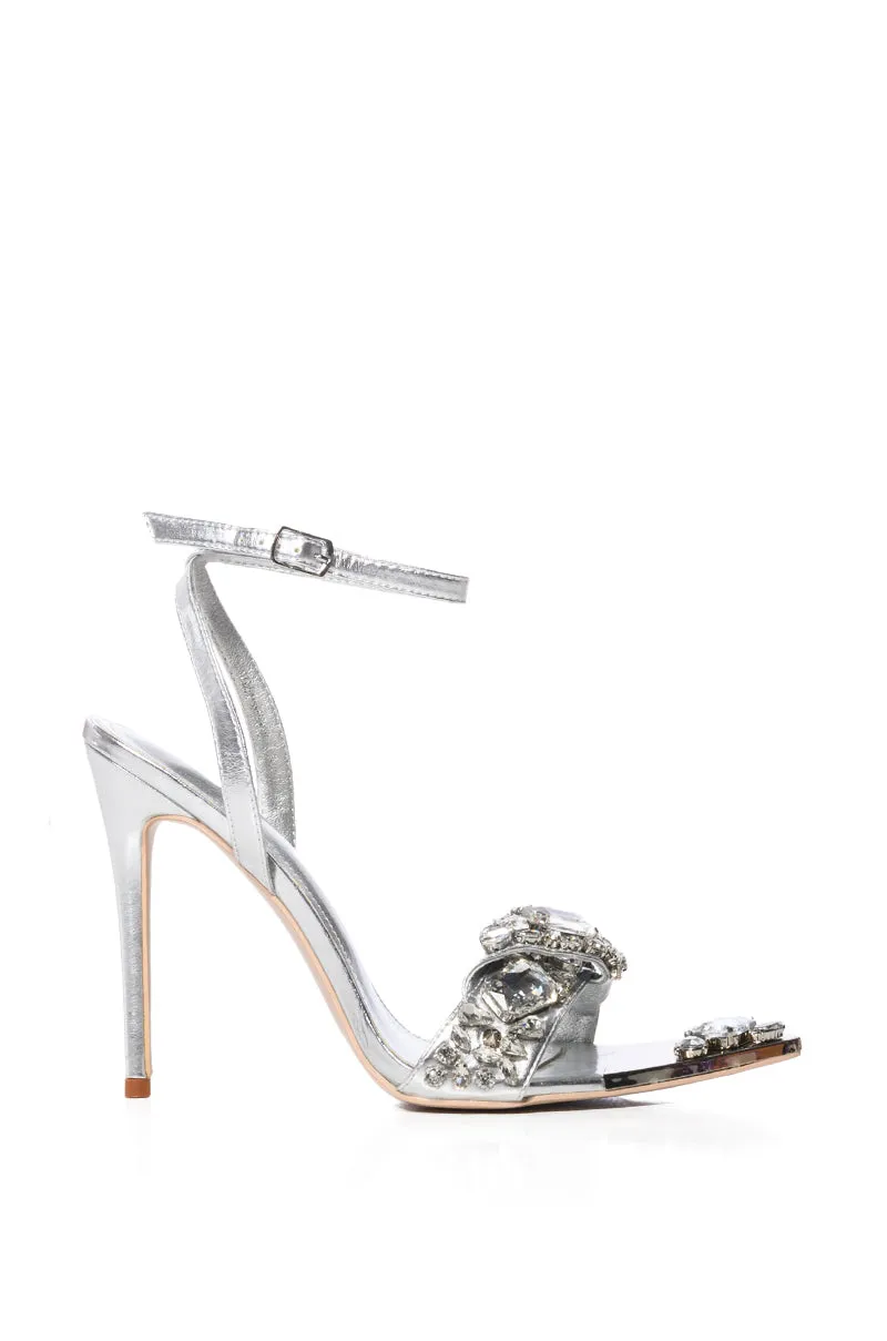 AZALEA WANG KEEP IT SWEET STILETTO SANDAL IN SILVER sold by AKIRA product image thumbnail 4