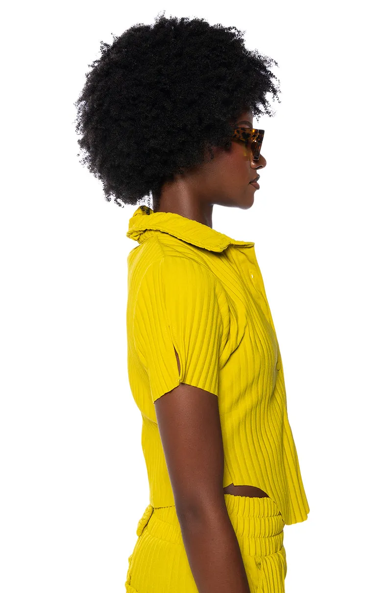 LUCY SHORT SLEEVE BUTTON DOWN sold by AKIRA product image thumbnail 4