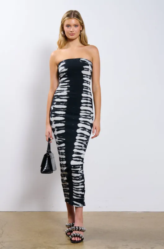 ROXANNE KNIT TIE DYE MIDI DRESS sold by AKIRA