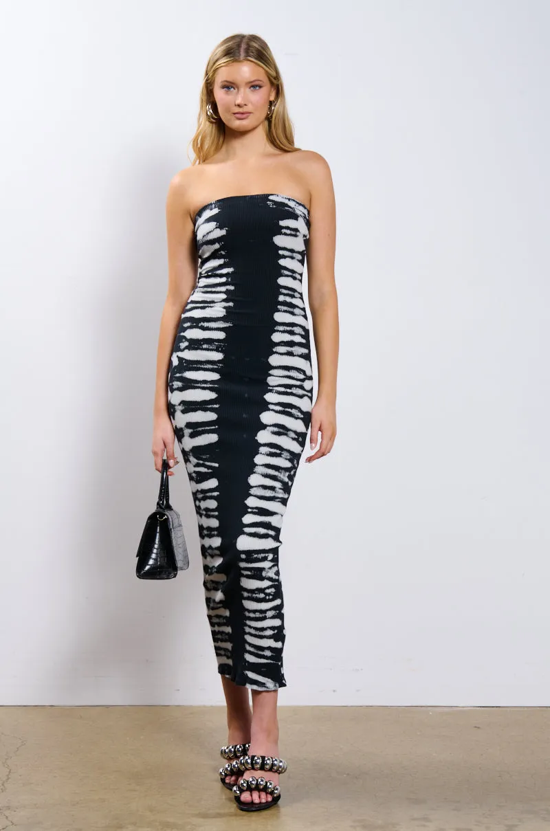 ROXANNE KNIT TIE DYE MIDI DRESS sold by AKIRA