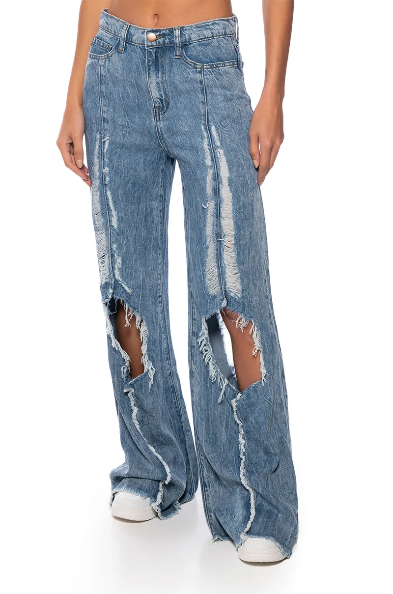 SET THE TONE RELAXED FIT JEANS sold by AKIRA product image thumbnail 2