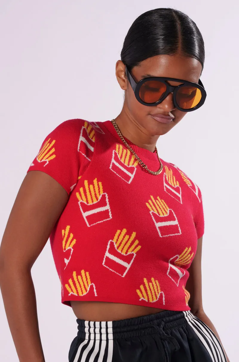 FRY LOVERS KNIT TEE sold by AKIRA product image thumbnail 2