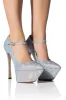 AZALEA WANG FELIZ EMBELLISHED PUMP IN SILVER sold by AKIRA