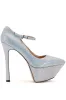 AZALEA WANG FELIZ EMBELLISHED PUMP IN SILVER sold by AKIRA