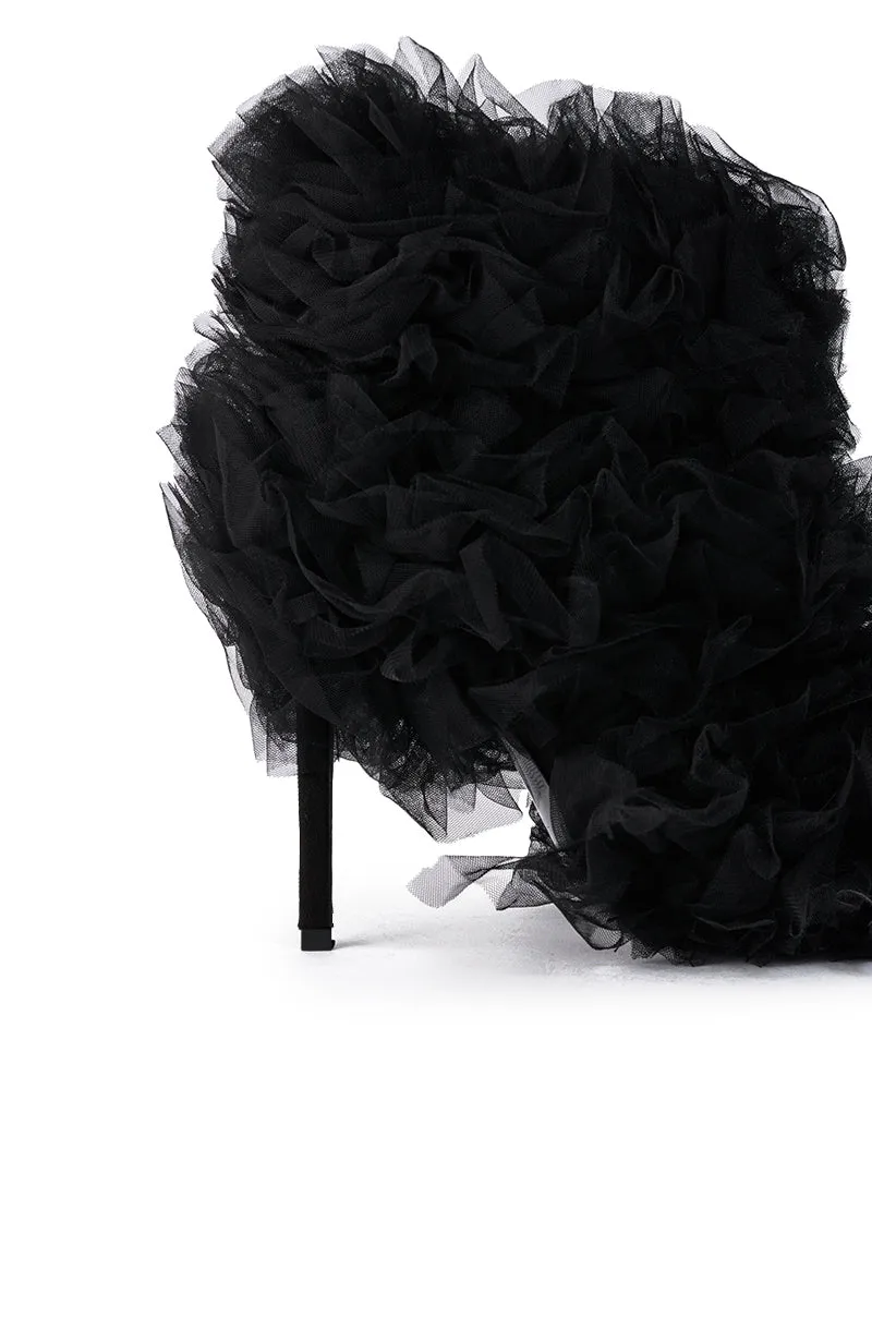 AZALEA WANG TUTU TULLE STILETTO BOOTIE IN BLACK sold by AKIRA product image thumbnail 5