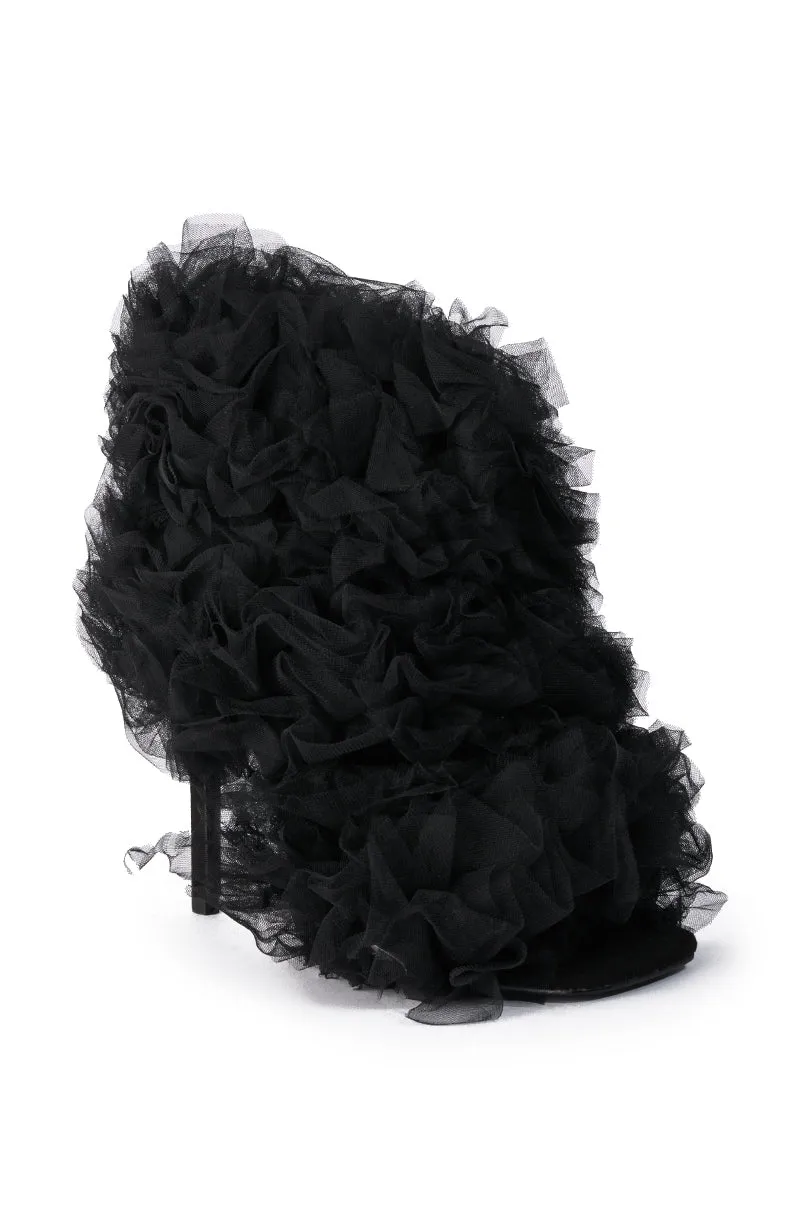 AZALEA WANG TUTU TULLE STILETTO BOOTIE IN BLACK sold by AKIRA product image thumbnail 3