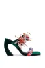 AZALEA WANG GREENBERRY GREEN EMBELLISHED VELVET SANDAL sold by AKIRA
