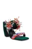 AZALEA WANG GREENBERRY GREEN EMBELLISHED VELVET SANDAL sold by AKIRA
