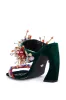 AZALEA WANG GREENBERRY GREEN EMBELLISHED VELVET SANDAL sold by AKIRA