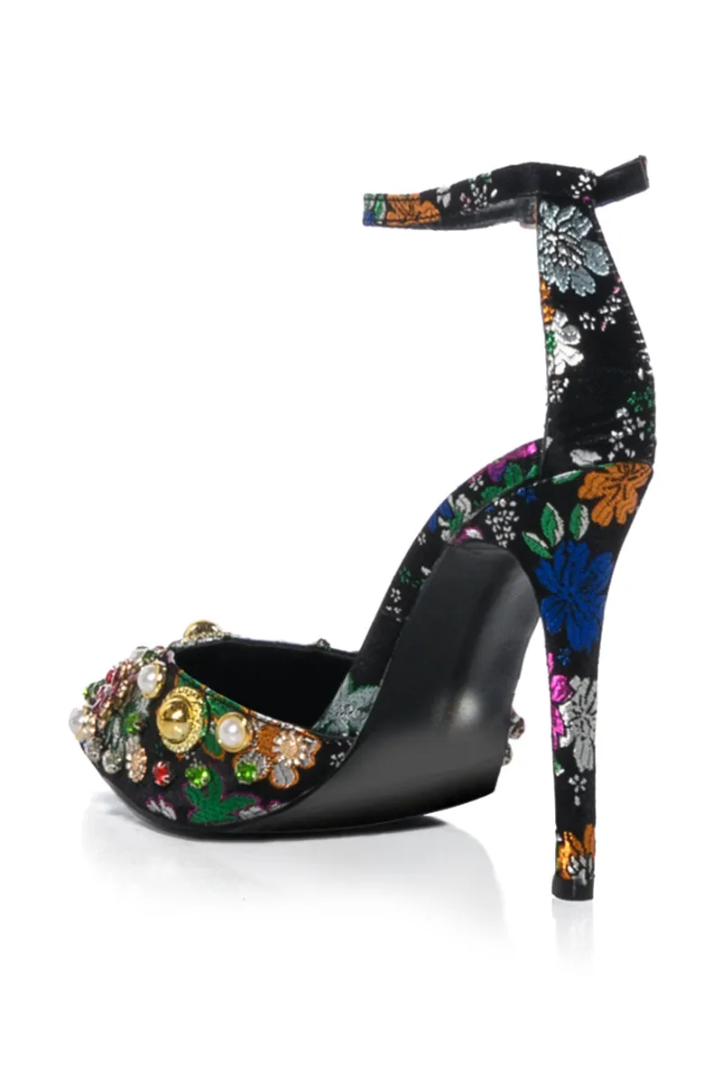 AZALEA WANG OOLONG EMBELLISHED STILETTO PUMP IN BLACK sold by AKIRA product image thumbnail 4