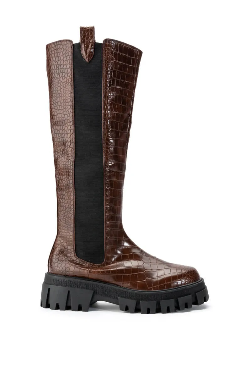 AZALEA WANG KENSINGTON FLATFORM BOOT IN BROWN sold by AKIRA product image thumbnail 2