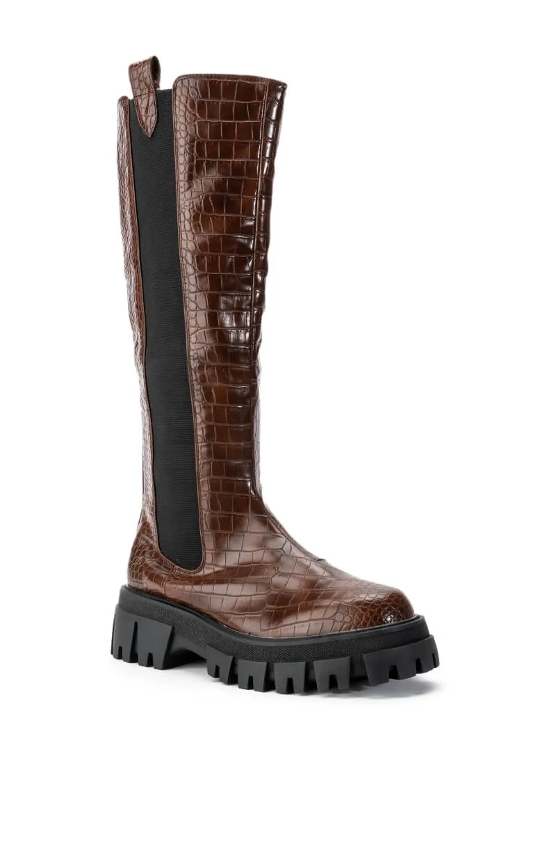 AZALEA WANG KENSINGTON FLATFORM BOOT IN BROWN sold by AKIRA product image thumbnail 3