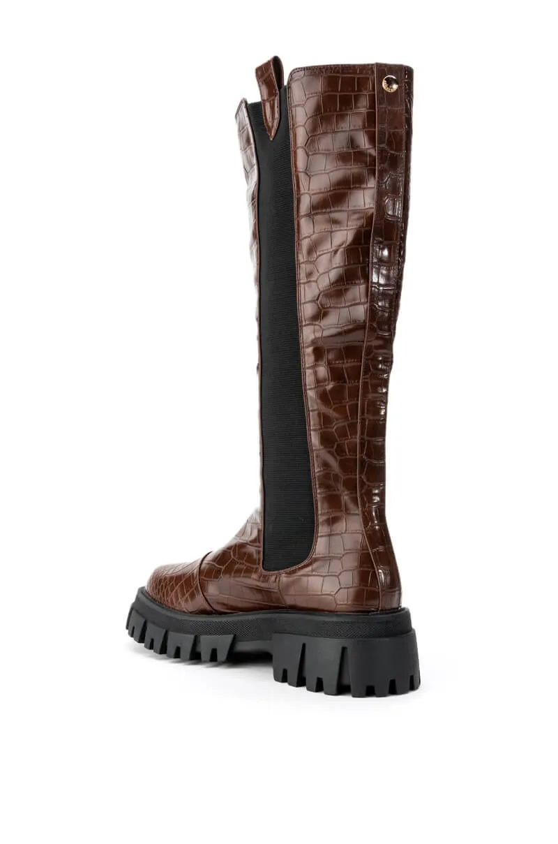 AZALEA WANG KENSINGTON FLATFORM BOOT IN BROWN sold by AKIRA product image thumbnail 4