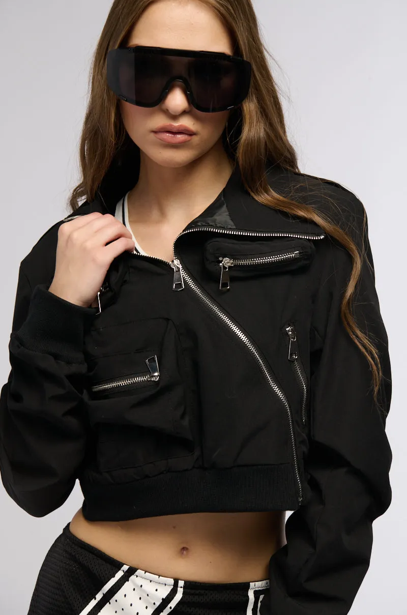 TALK TO ME NICE BOMBER JACKET sold by AKIRA product image thumbnail 4