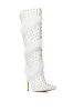 AZALEA WANG GARDENIA FEATHER EMBELLISHED BOOT IN WHITE sold by AKIRA