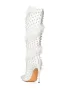AZALEA WANG GARDENIA FEATHER EMBELLISHED BOOT IN WHITE sold by AKIRA