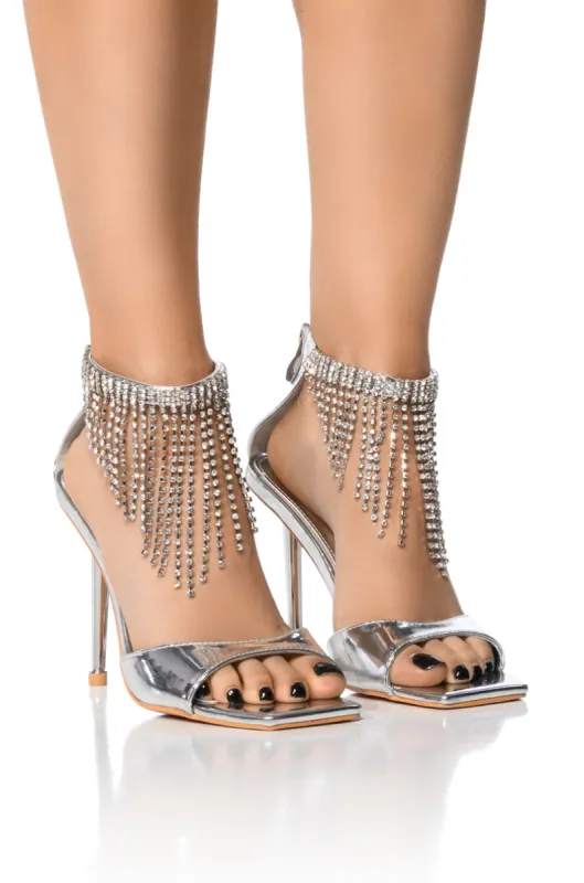 AZALEA WANG ARISTA SILVER STILETTO SANDAL sold by AKIRA