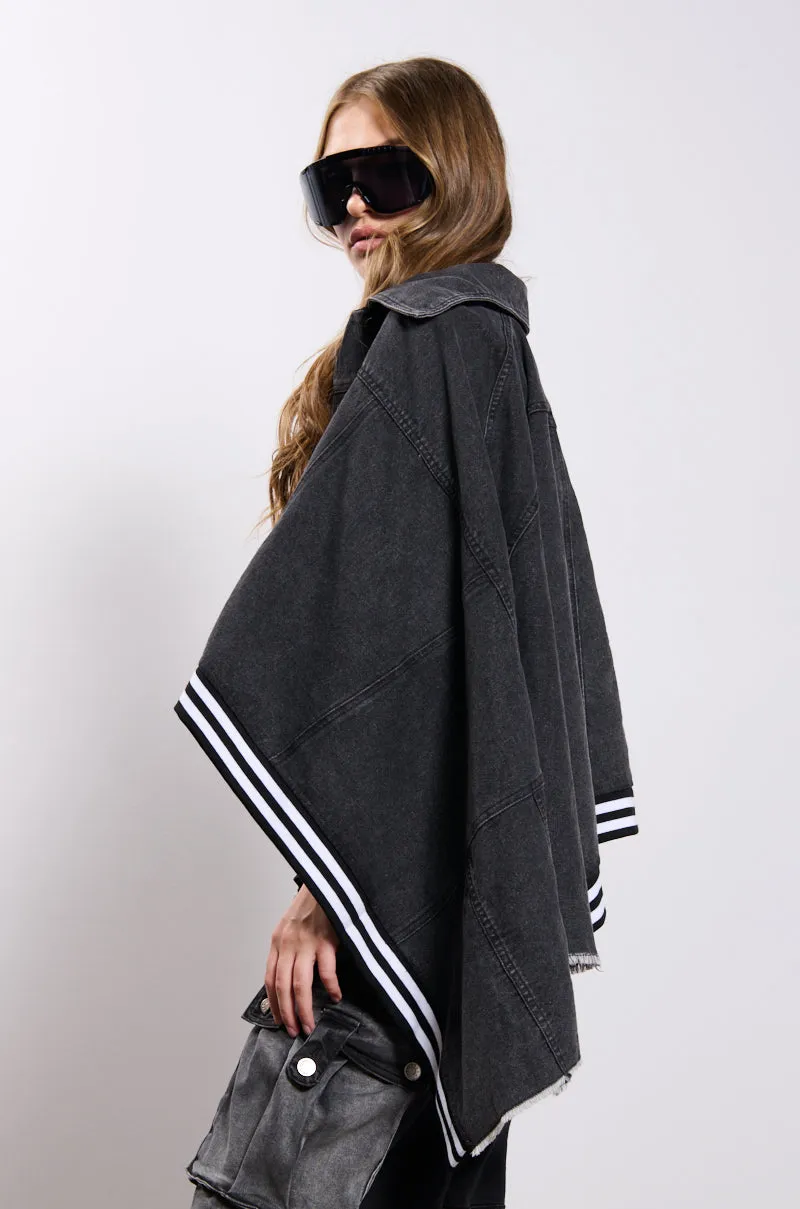 NATALYA DENIM CAPE sold by AKIRA product image thumbnail 5