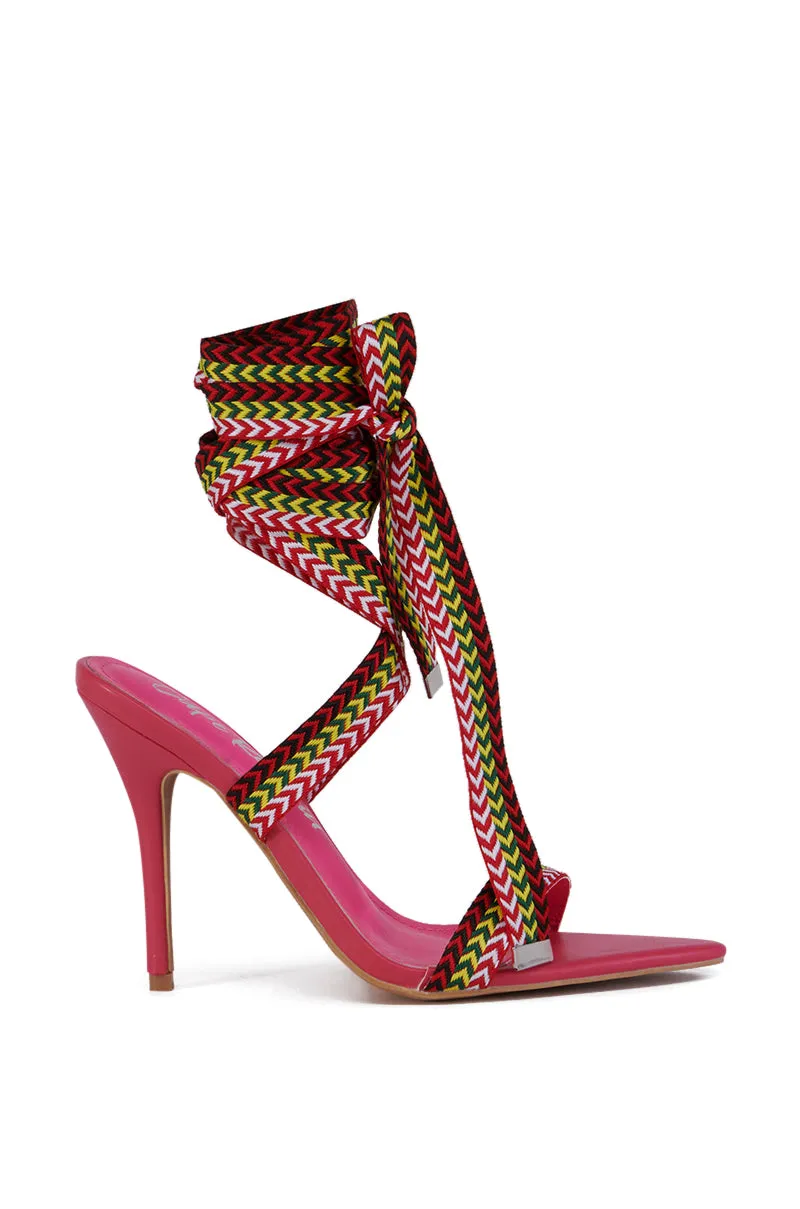 CELINA PINK SANDAL WITH MULTI COLOR LACES sold by AKIRA product image thumbnail 3