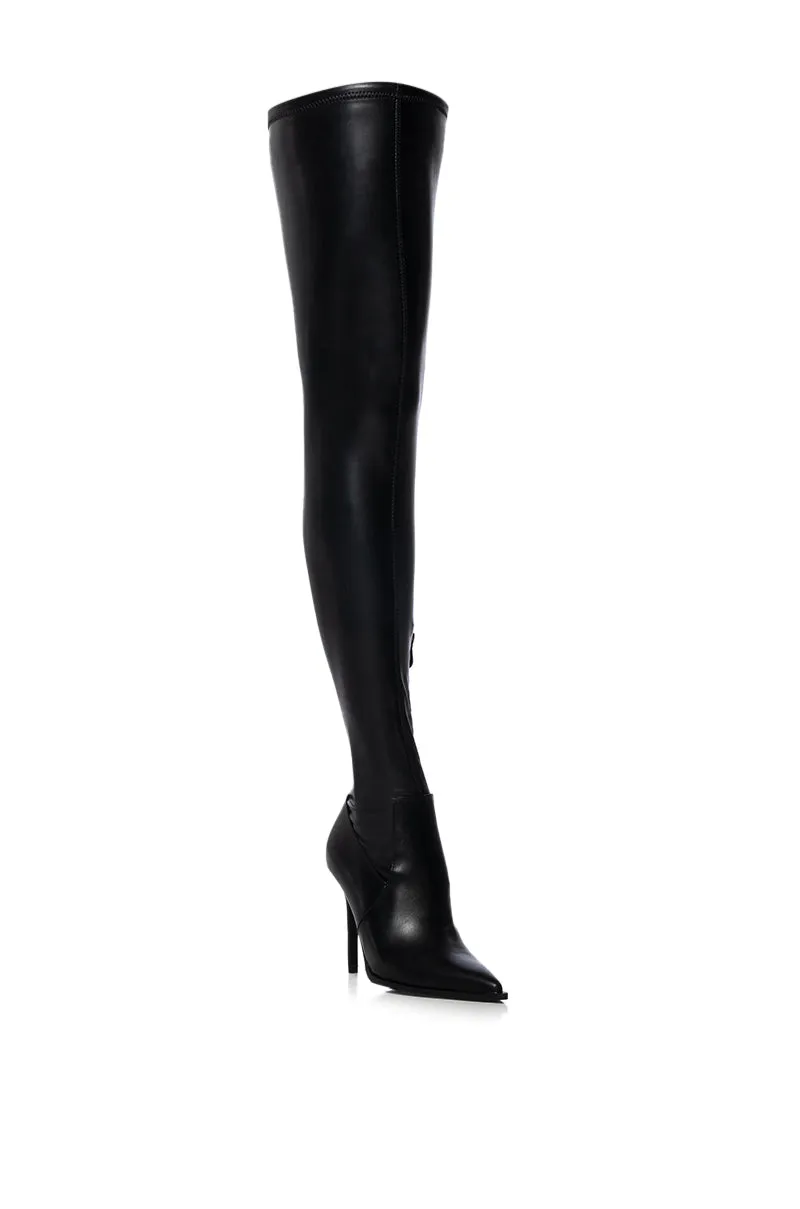 AZALEA WANG MILEY STILETTO STRETCH BOOT WITH 4 WAY STRETCH IN BLACK sold by AKIRA product image thumbnail 3