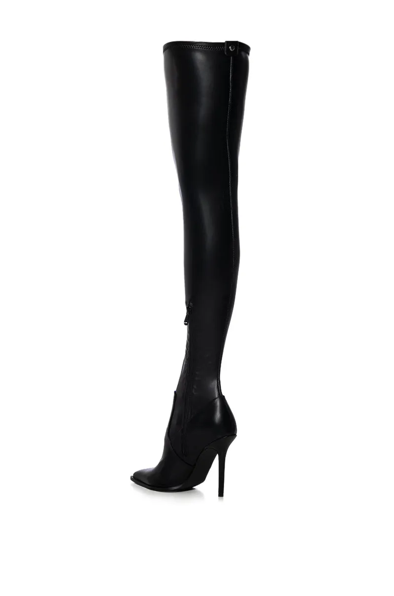 AZALEA WANG MILEY STILETTO STRETCH BOOT WITH 4 WAY STRETCH IN BLACK sold by AKIRA product image thumbnail 4