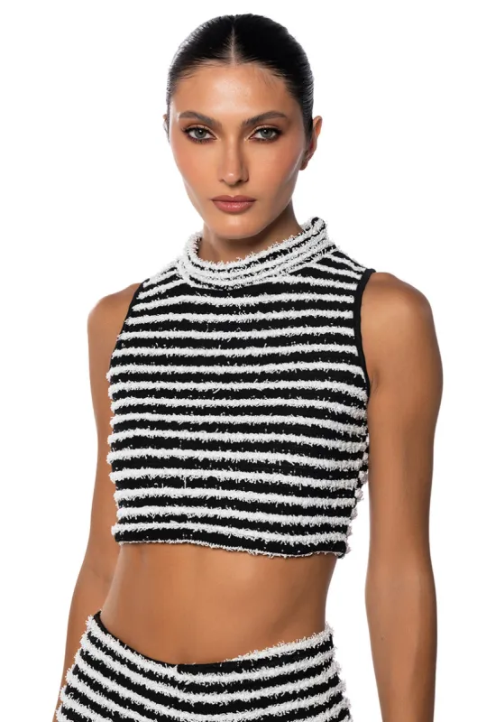CUT HIM OFF STRIPED TANK TOP sold by AKIRA