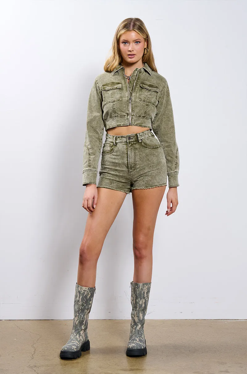 SPEAK UP DENIM JACKET sold by AKIRA product image thumbnail 5