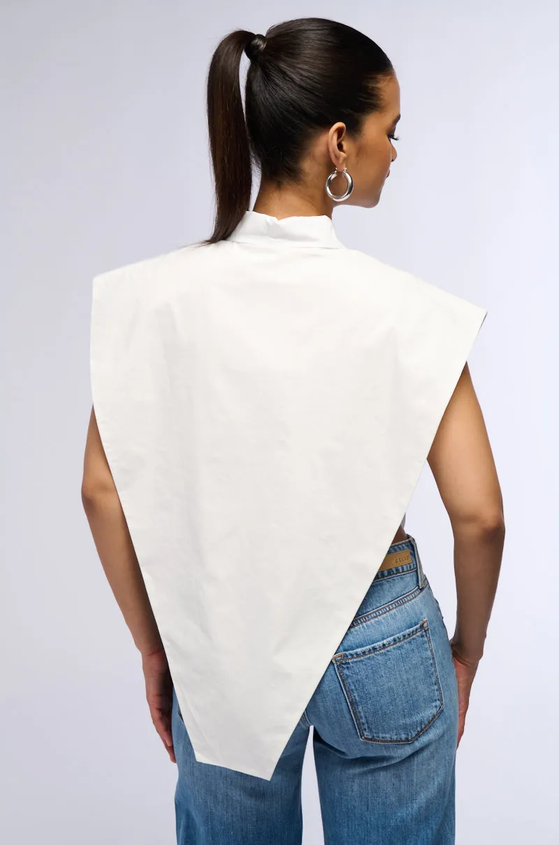 ALWAYS GIVING BUTTON DOWN POPLIN BLOUSE sold by AKIRA product image thumbnail 4