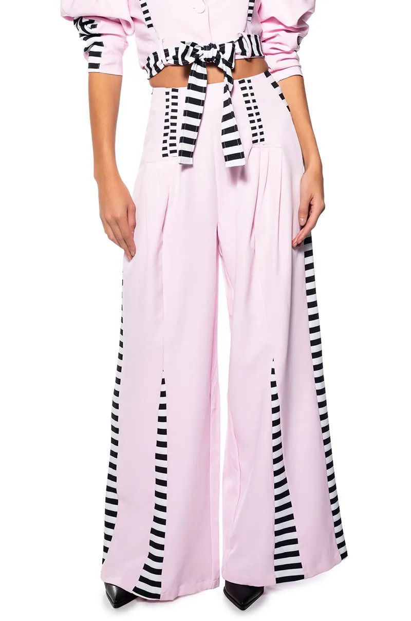 HOT GIRL STRIPED STATEMENT TROUSER sold by AKIRA