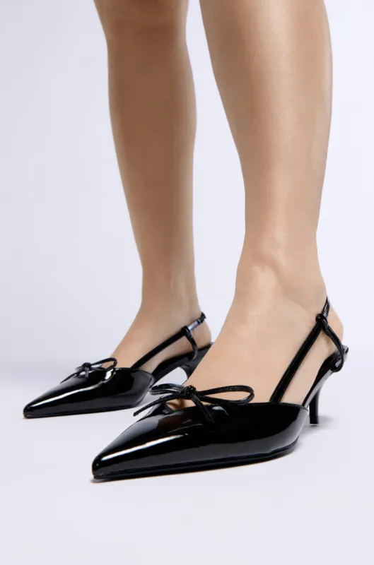 AZALEA WANG CORDIS BLACK SLINGBACK PUMP made by AKIRA