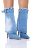 AZALEA WANG KOURT DENIM STILETTO BOOTIE sold by AKIRA