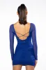 COME MY WAY LONG SLEEVE MESH MINI DRESS sold by AKIRA
