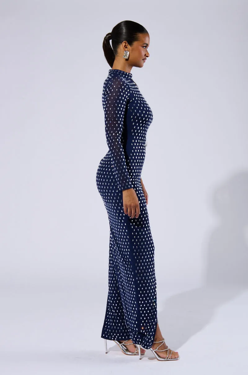 ULYSSA RHINESTONE MESH MAXI DRESS sold by AKIRA product image thumbnail 5