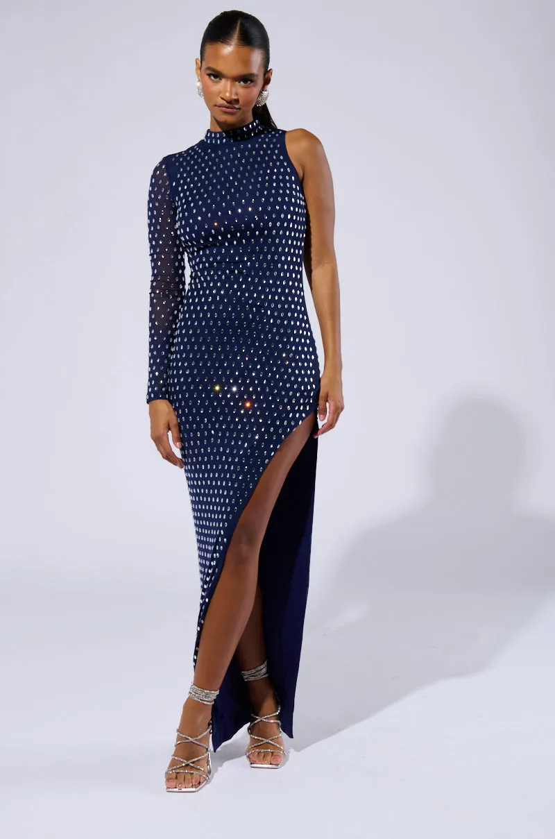 ULYSSA RHINESTONE MESH MAXI DRESS sold by AKIRA product image thumbnail 2