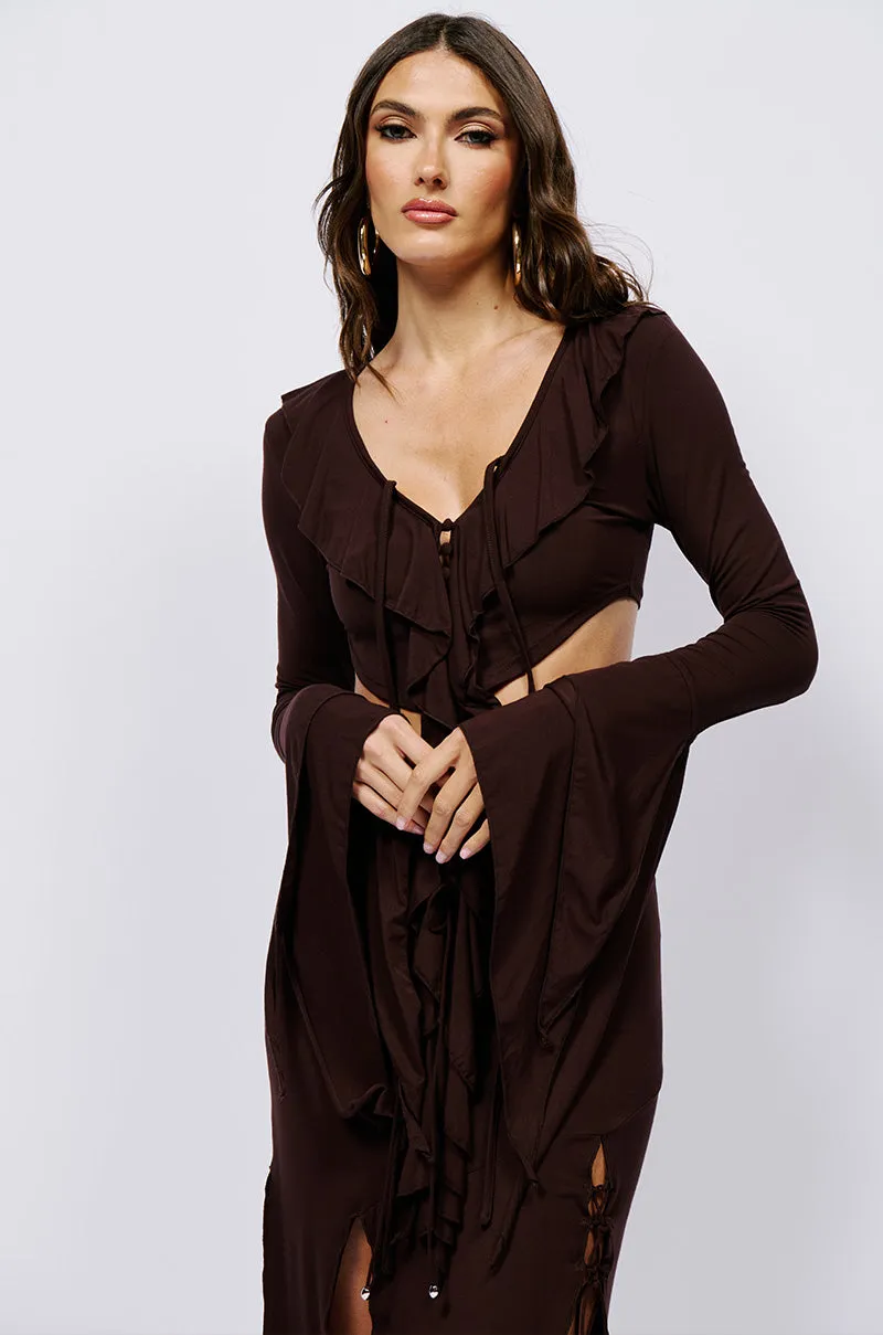 GEMMA RUFFLED LONG SLEEVE TOP sold by AKIRA product image thumbnail 2