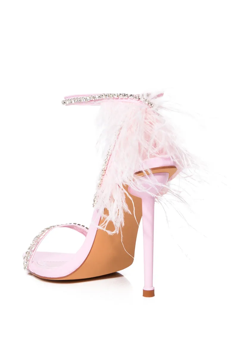 AZALEA WANG ELLA COLOR BLOCKED FEATHER SANDAL IN PINK sold by AKIRA product image thumbnail 4