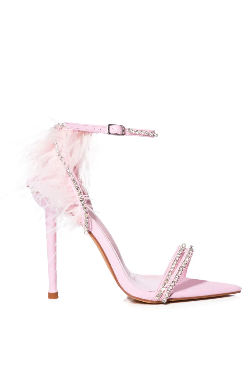 AZALEA WANG ELLA COLOR BLOCKED FEATHER SANDAL IN PINK sold by AKIRA product image thumbnail 2