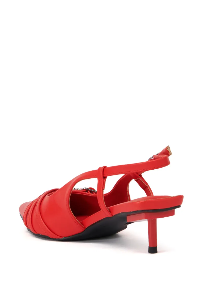 AZALEA WANG SEPIA RED PUMP sold by AKIRA product image thumbnail 4