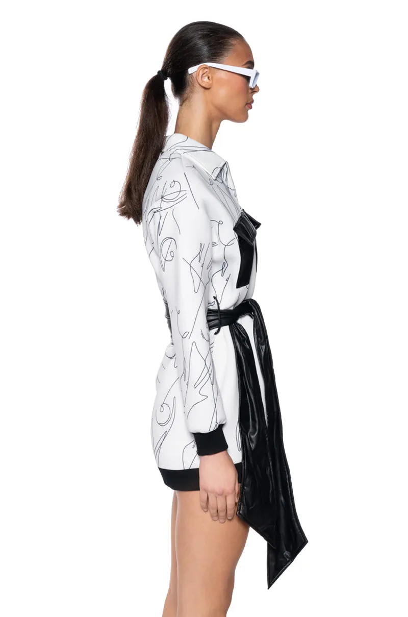 COLOR ME IN TIE FRONT MINI DRESS sold by AKIRA product image thumbnail 4