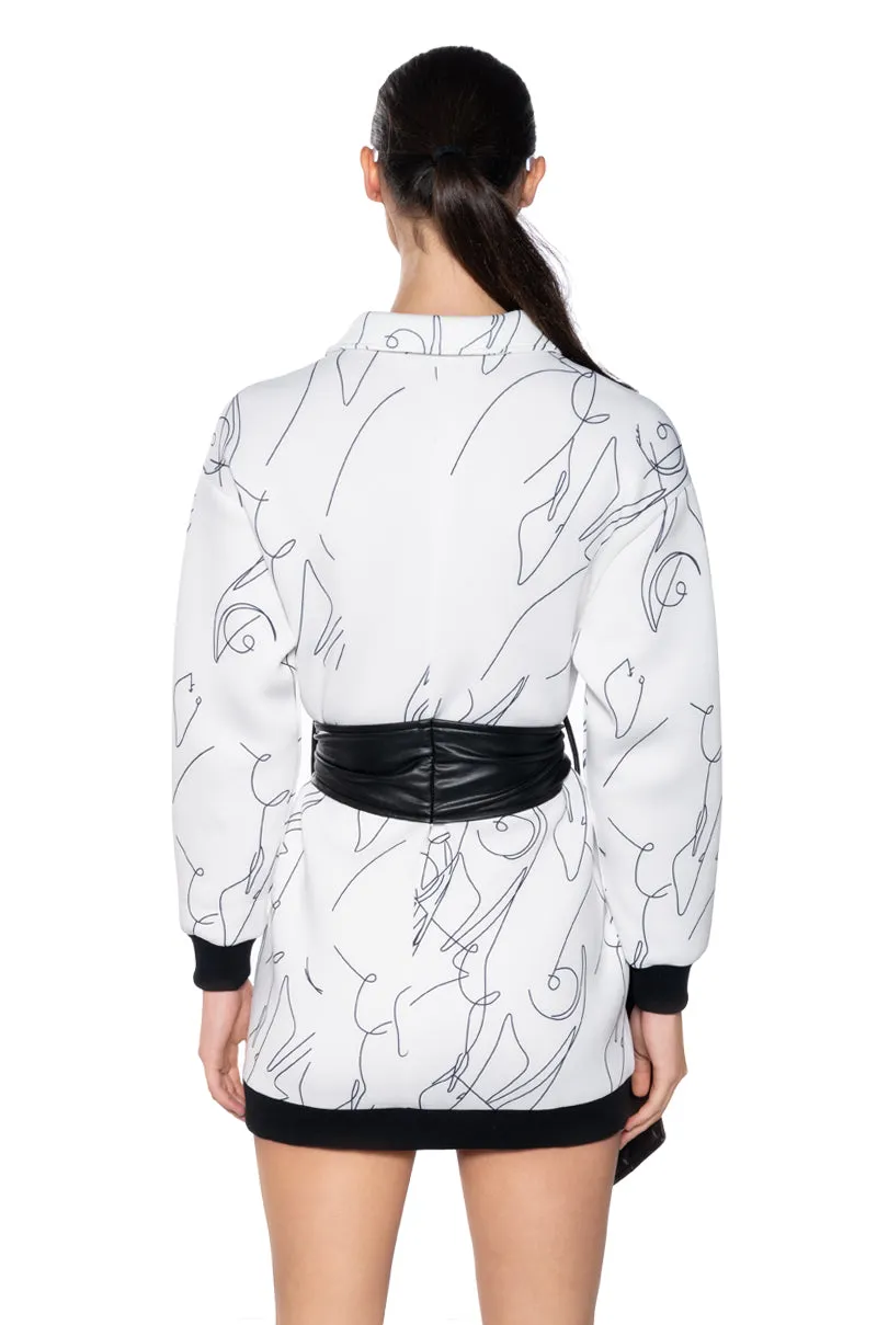 COLOR ME IN TIE FRONT MINI DRESS sold by AKIRA product image thumbnail 5