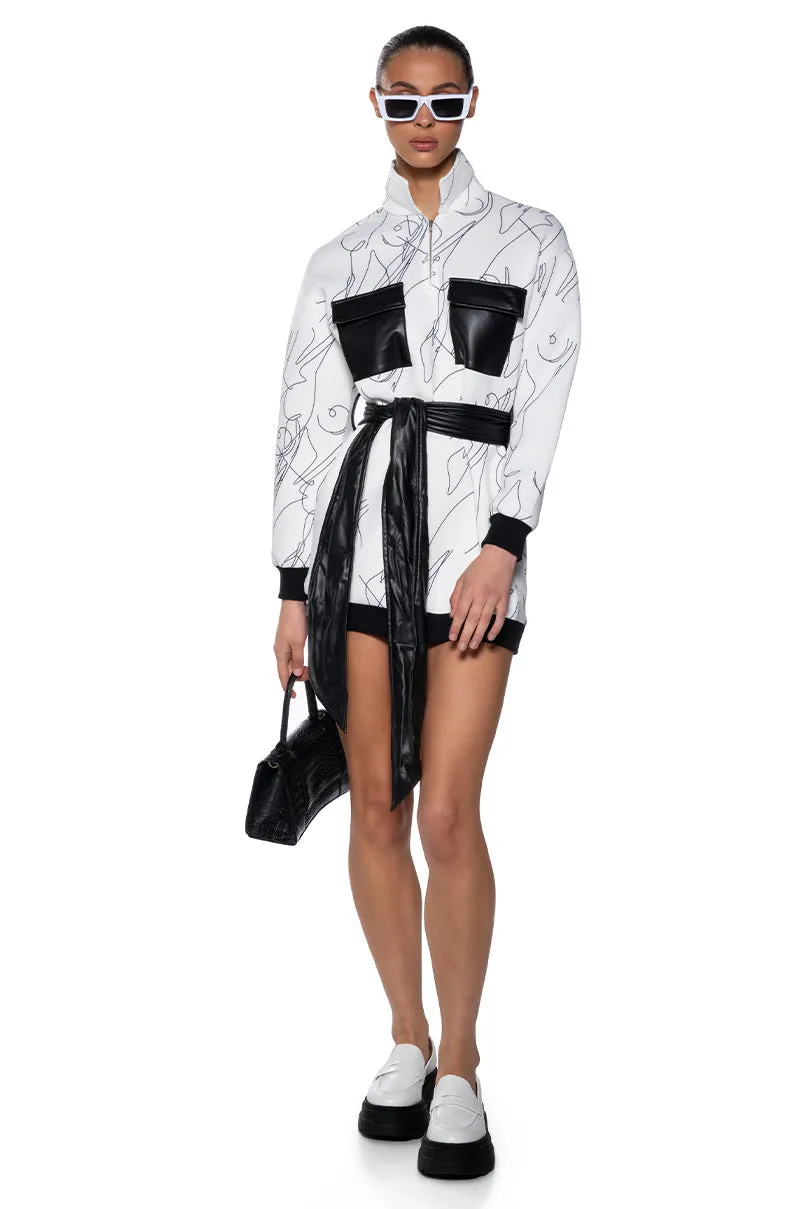 COLOR ME IN TIE FRONT MINI DRESS sold by AKIRA product image thumbnail 2