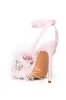 AZALEA WANG PAVO FEATHER EMBELLISHED SANDAL IN PINK sold by AKIRA