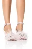 AZALEA WANG PAVO FEATHER EMBELLISHED SANDAL IN PINK sold by AKIRA