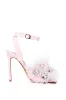 AZALEA WANG PAVO FEATHER EMBELLISHED SANDAL IN PINK sold by AKIRA